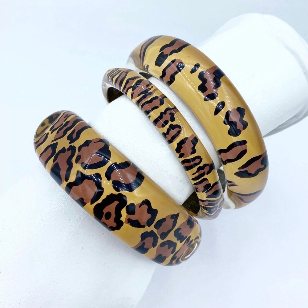 Leopard Print Bangle Set